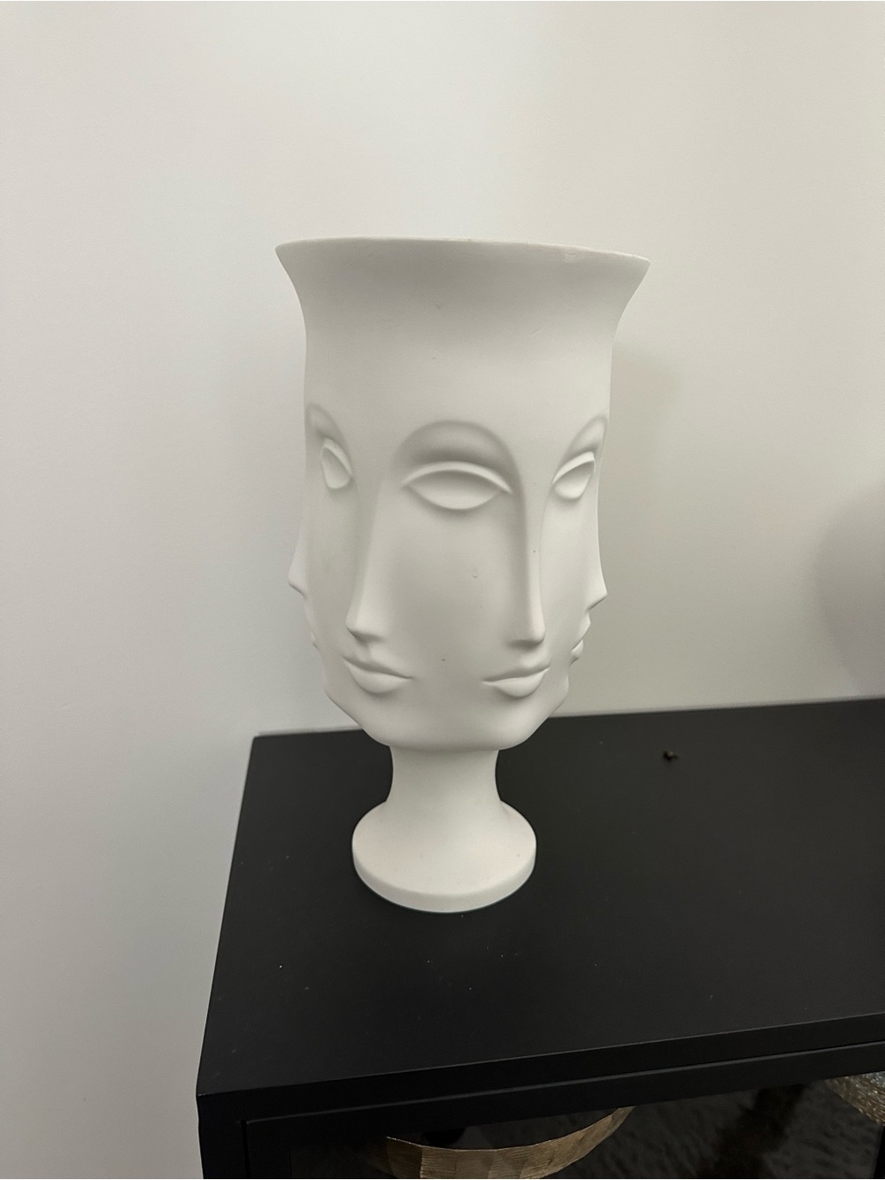 Jonathan Adler White Multi-Face Sculptural Ceramic Vase